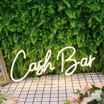 Cash Bar Yellow Neon Sign