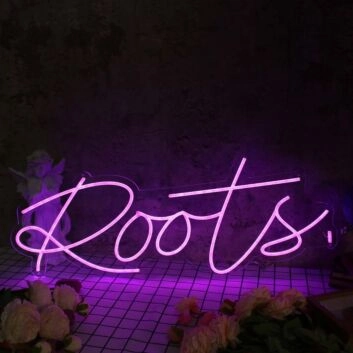 Roots Purple Neon Sign