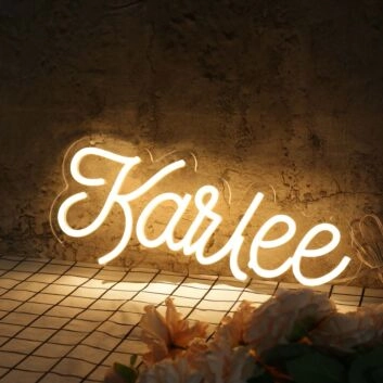 Karlee Yellow Neon Sign