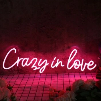 Crazy In Love Red Neon Sign