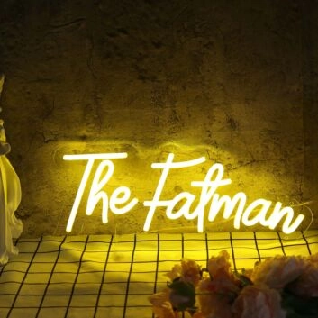 The Fatman Yellow Neon Sign