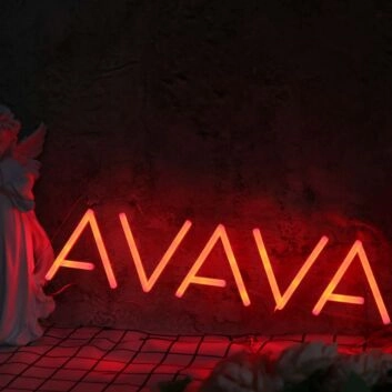 AVAYA Red Neon Sign