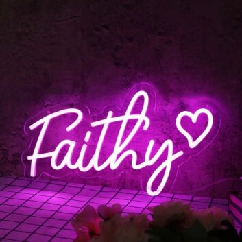 Faithy Purple Neon Sign