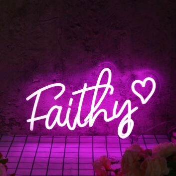 Faithy Purple Neon Sign