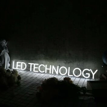 LED Technology White Neon Sign