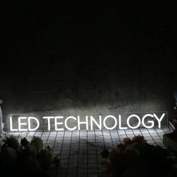 LED Technology White Neon Sign