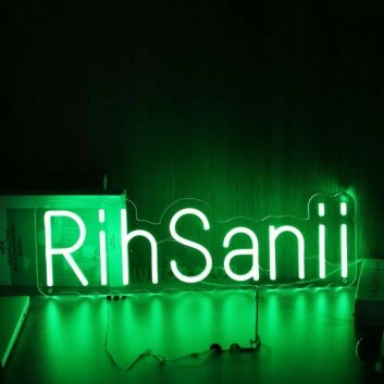 RihSanii Green Neon Sign