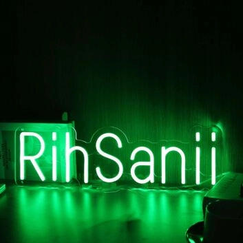 RihSanii Green Neon Sign