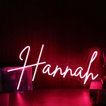 Hannah Red Neon Sign