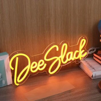 Dee Slack Yellow Neon Sign