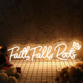 Faith Full Roots Yellow Neon Sign
