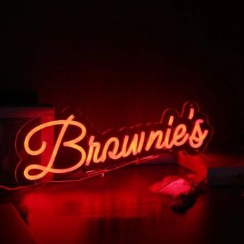 Brownie&#039;s Red Neon Sign