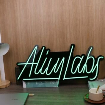 Alily Labs Green Neon Sign