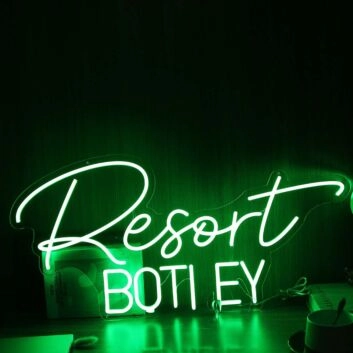 Resort Botley Green Neon Sign