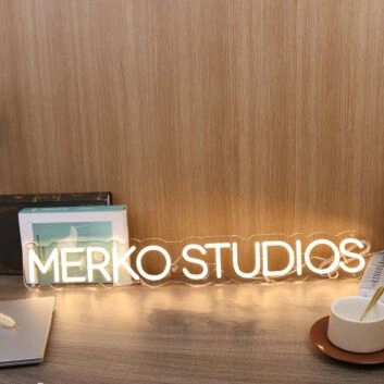 Merko Studios Yellow Neon Sign