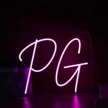 PG Purple Neon Sign