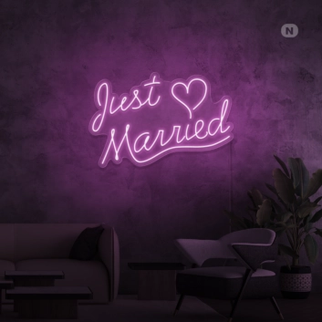 Just Married Neon Sign