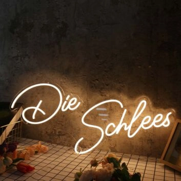 Die Schlees Yellow Neon Sign