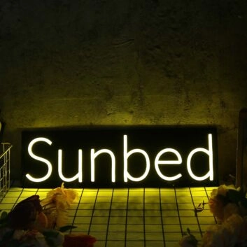 Sun bed Yellow Neon Sign