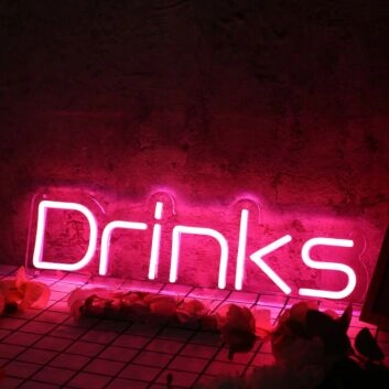 Drinks Red Neon Sign