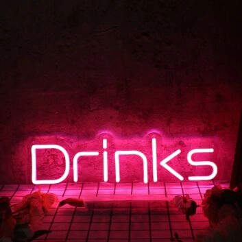 Drinks Red Neon Sign