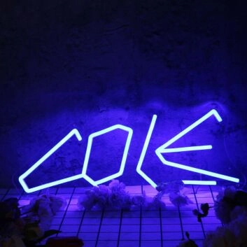 Cole Blue Neon Sign