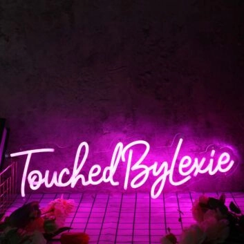 Touched By Lexie Purple Neon Sign
