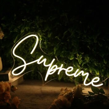 Supreme Yellow Neon Sign