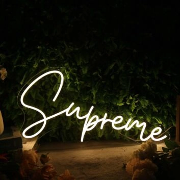 Supreme Yellow Neon Sign