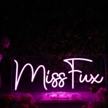Miss Fux Purple Neon Sign