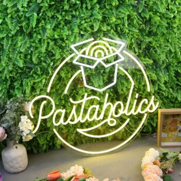 Pastaholics Yellow Neon Sign