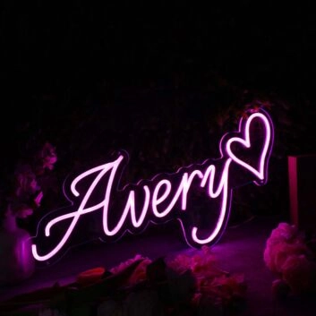 Avery Purple Neon Sign