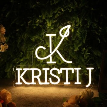 Kristij Yellow Neon Sign
