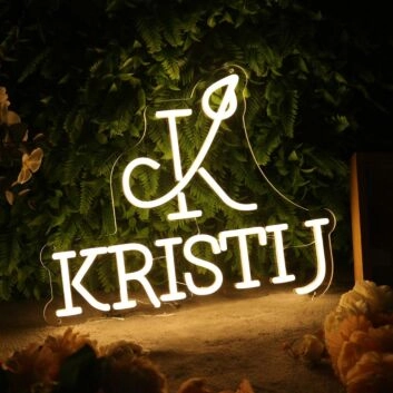 Kristij Yellow Neon Sign