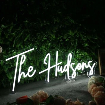 The Hudsons White Neon Sign