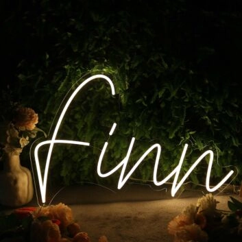 Finn Yellow Neon Sign