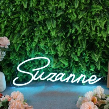 Suzanne Blue Neon Sign