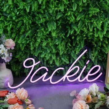 Jackie Purple Neon Sign