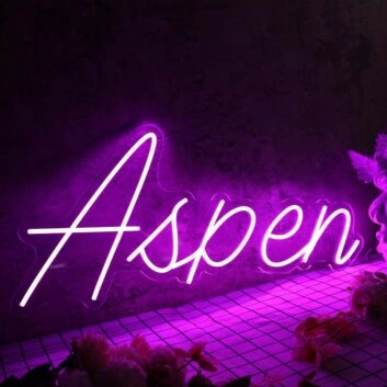 Aspen Purple Neon Sign