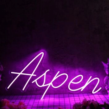 Aspen Purple Neon Sign