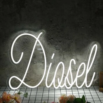 Diosel White Neon Sign