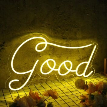 Good Yellow Neon Sign