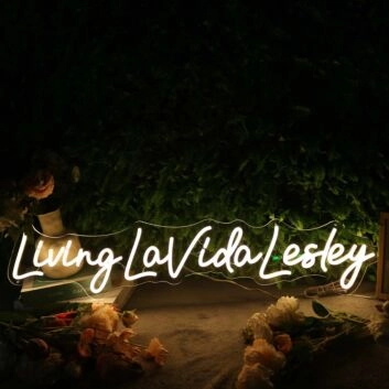 Living La Vida Lesley Yellow Neon Sign