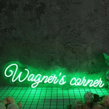 Wagener's corner Green Neon Sign