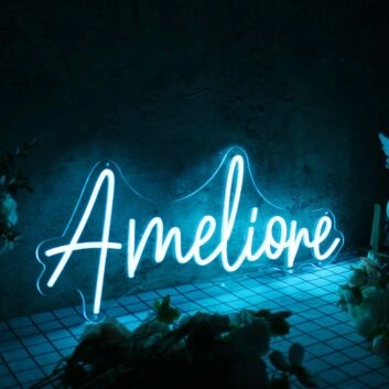 Amelione Blue Neon Sign