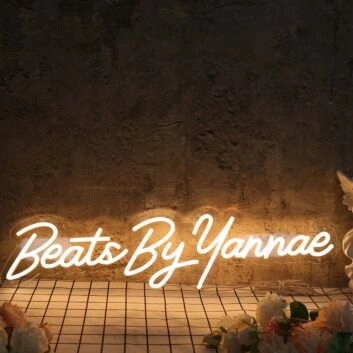 Beats By Yannae Yellow Neon Sign