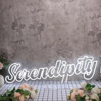 Serendipity White Neon Sign