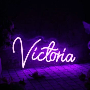 Victoria Purple Neon Sign