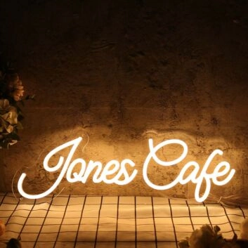 Jones Cafe Yellow Neon Sign