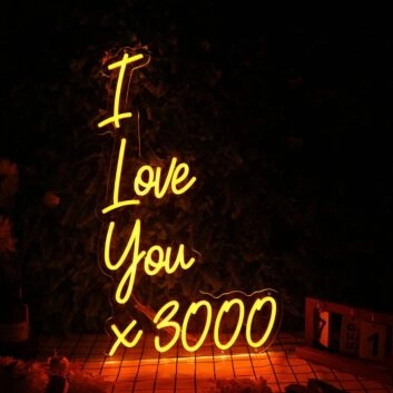 I Love You 3000 Orange Neon Sign